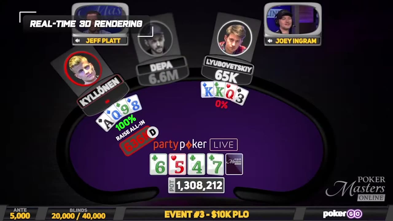 Real-time 3D rendered virtual table